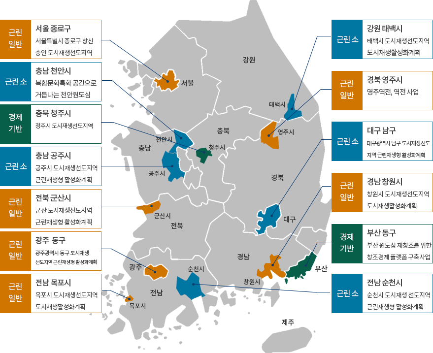 선도지역 지정현황 지도